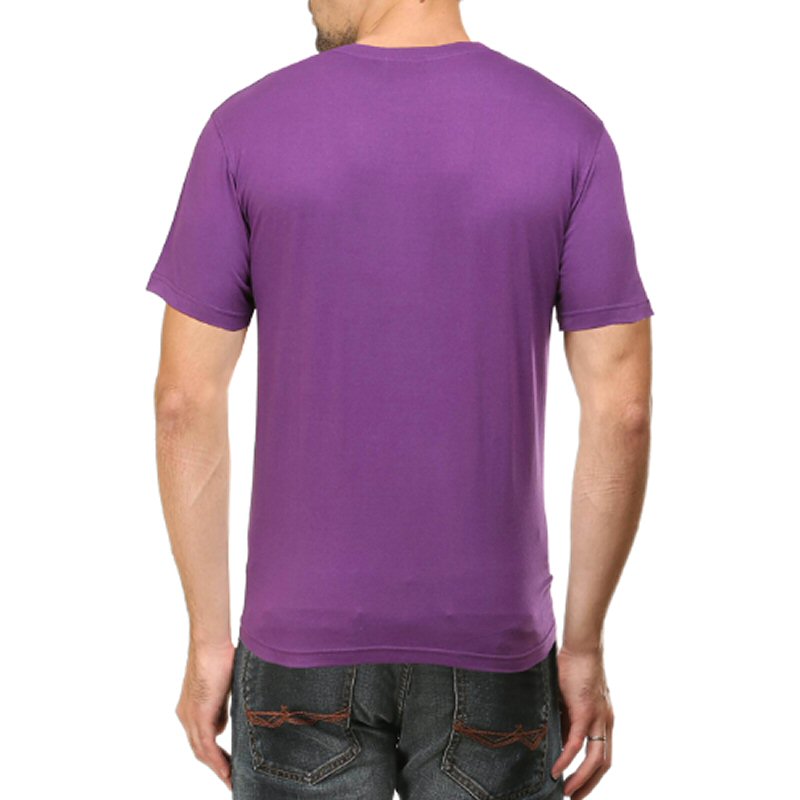 Purple Unisex Plain Cotton Round Neck T-shirt Purple Unisex Plain Cotton Round Neck T-shirt