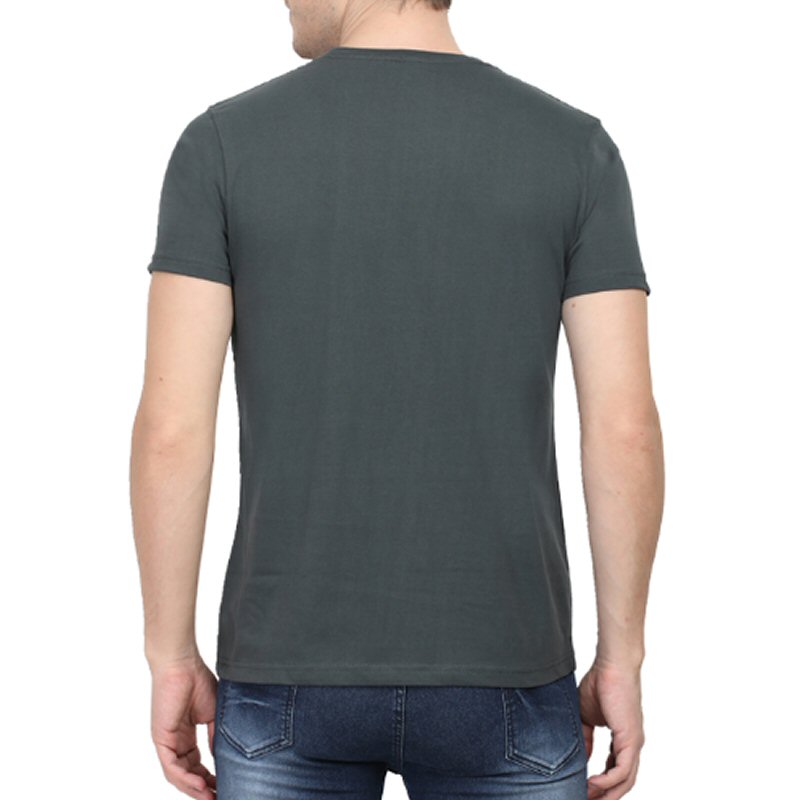 Steel Grey Unisex Plain Cotton Round Neck T-shirt Steel Grey Unisex Plain Cotton Round Neck T-shirt