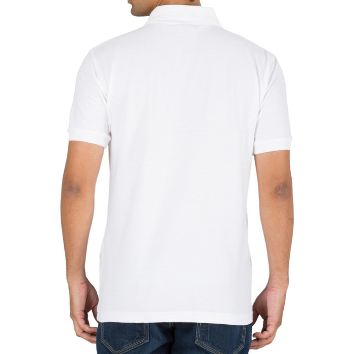 white collar neck t shirt