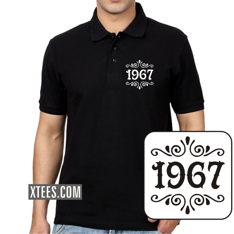 1967 Birth Year Collar Polo T-shirts image 1967 Birth Year Collar Polo T-shirts image