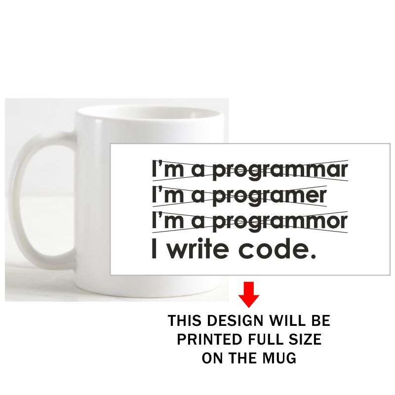 I Am A Programmar I Write Code Geeks Slogan Coffee Mug image I Am A Programmar I Write Code Geeks Slogan Coffee Mug image
