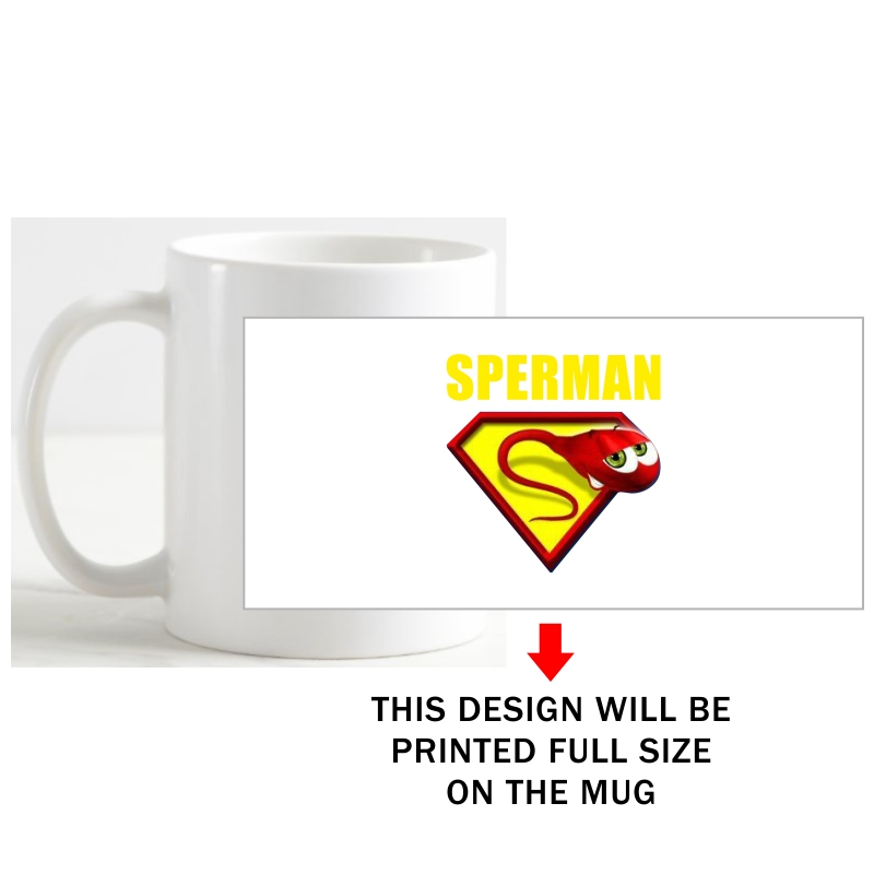 Sperman - 2 Explicit (18+) Slogan Coffee Mug image Sperman - 2 Explicit (18+) Slogan Coffee Mug image