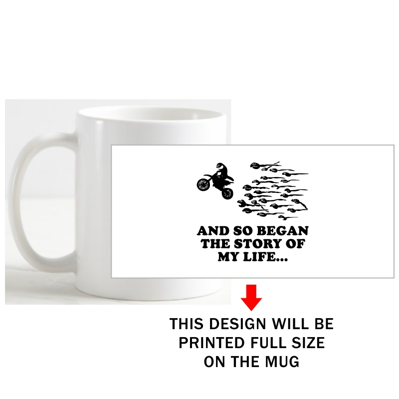 And So Began The Story Of My Life Biker Biker Slogan Coffee Mug image And So Began The Story Of My Life Biker Biker Slogan Coffee Mug image
