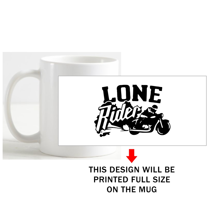 Lone Rider Biker Slogan Coffee Mug image Lone Rider Biker Slogan Coffee Mug image