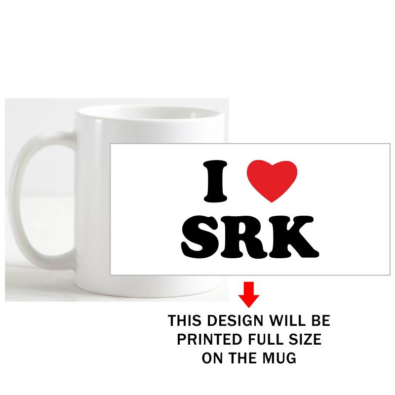 I Love Srk Movie Star Slogan Coffee Mug image I Love Srk Movie Star Slogan Coffee Mug image