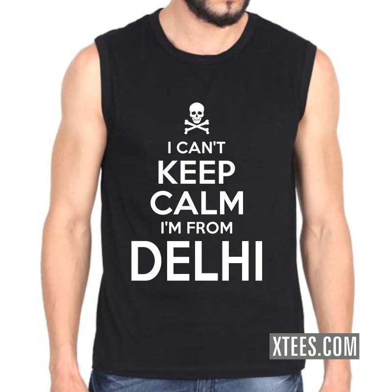 I Cant Keep Calm I Am From Delhi Sleeveless Vests image I Cant Keep Calm I Am From Delhi Sleeveless Vests image