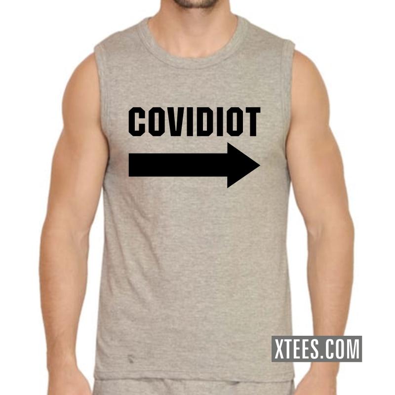 Covidiot Sleeveless Vests image Covidiot Sleeveless Vests image