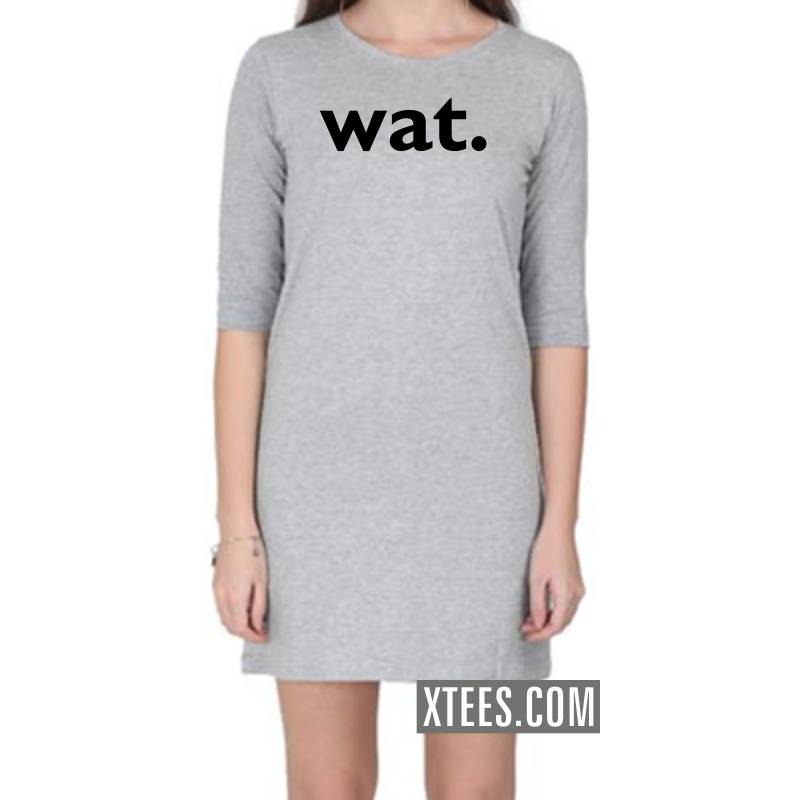 Wat Geeks Slogan Women Long Tops image Wat Geeks Slogan Women Long Tops image