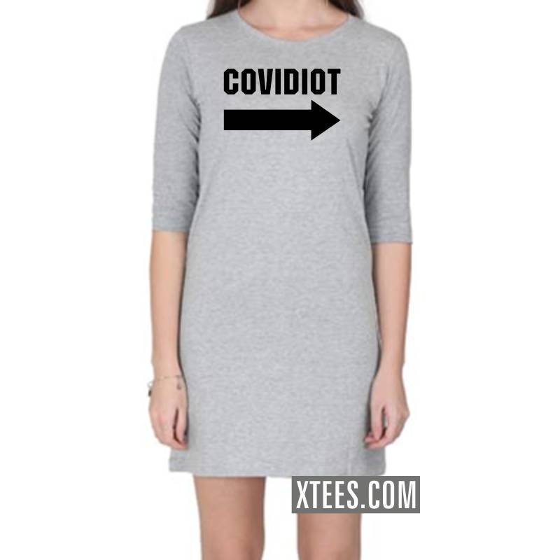 Covidiot Women Long Tops image Covidiot Women Long Tops image