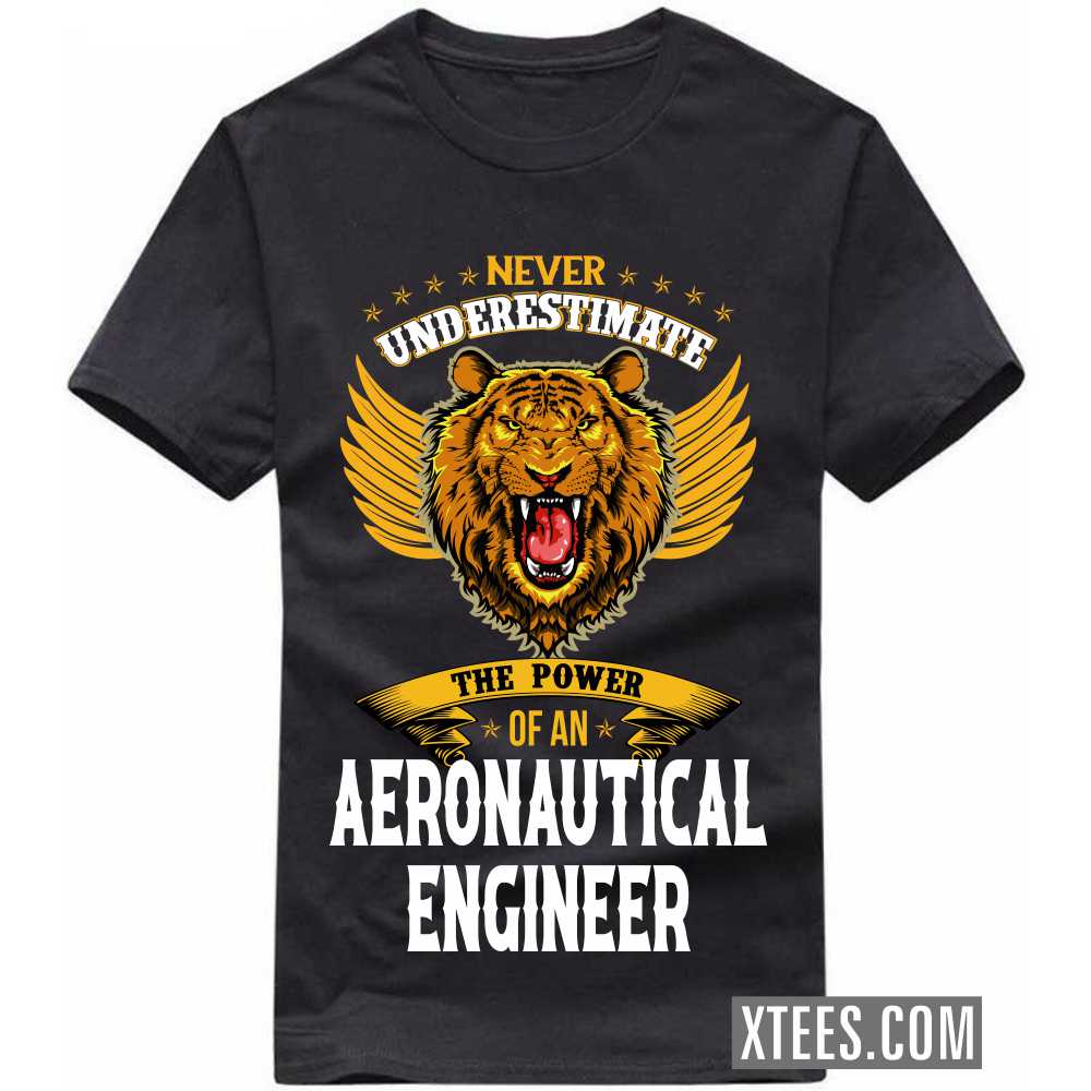 Never Underestimate The Power Of A AERONAUTICAL ENGINEER Profession T-shirt image
