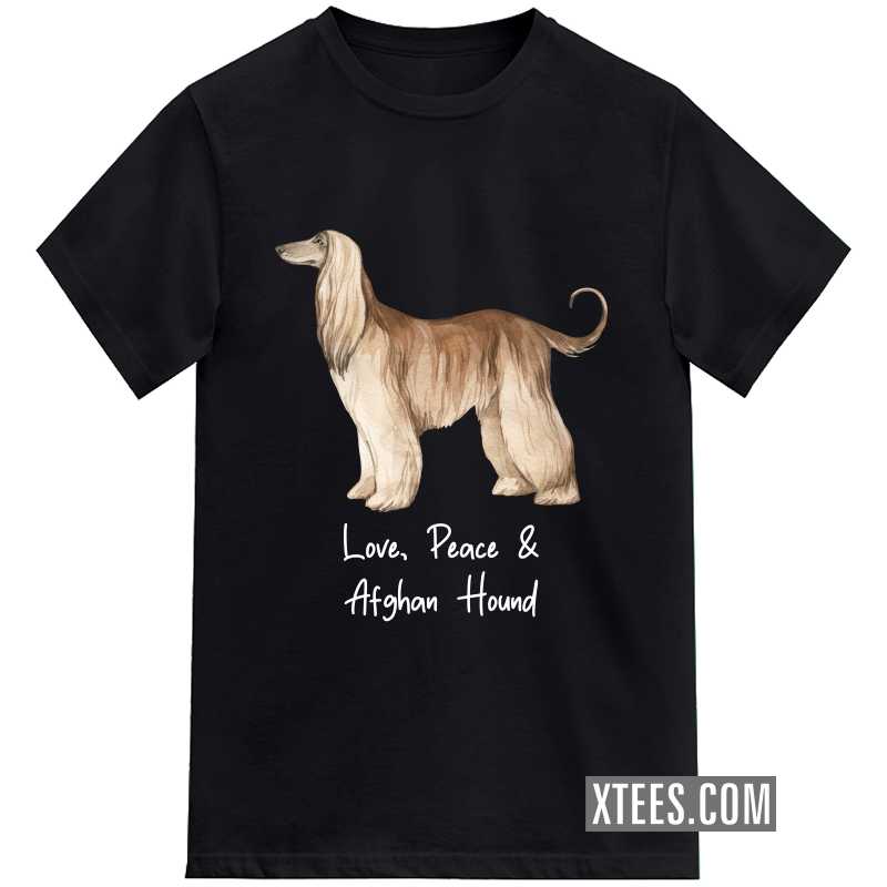 Afghan Hound Dog Printed T-shirt image