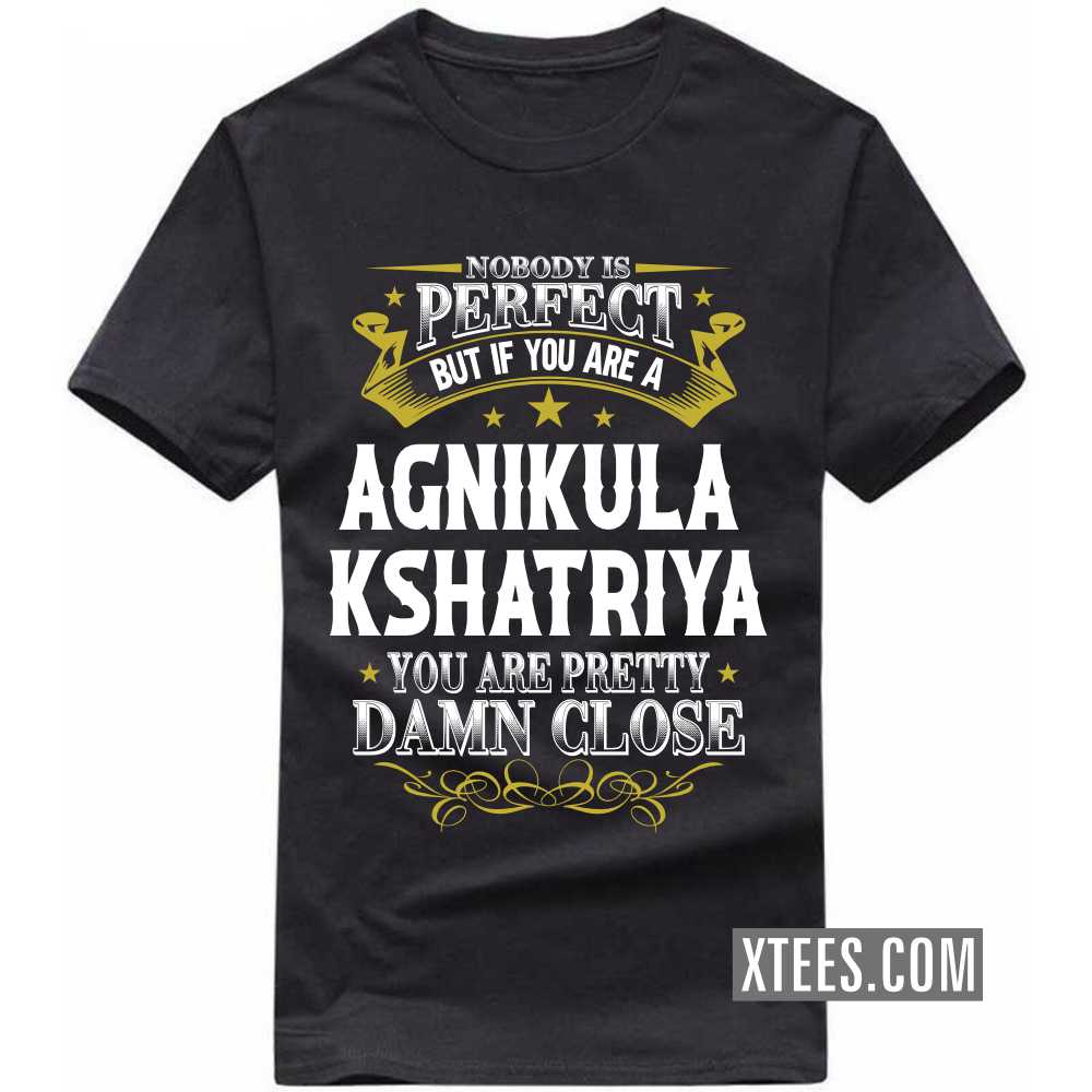 Nobody Is Perfect But If You Are A AGNIKULA KSHATRIYA You Are Pretty Damn Close Caste Name T-shirt image