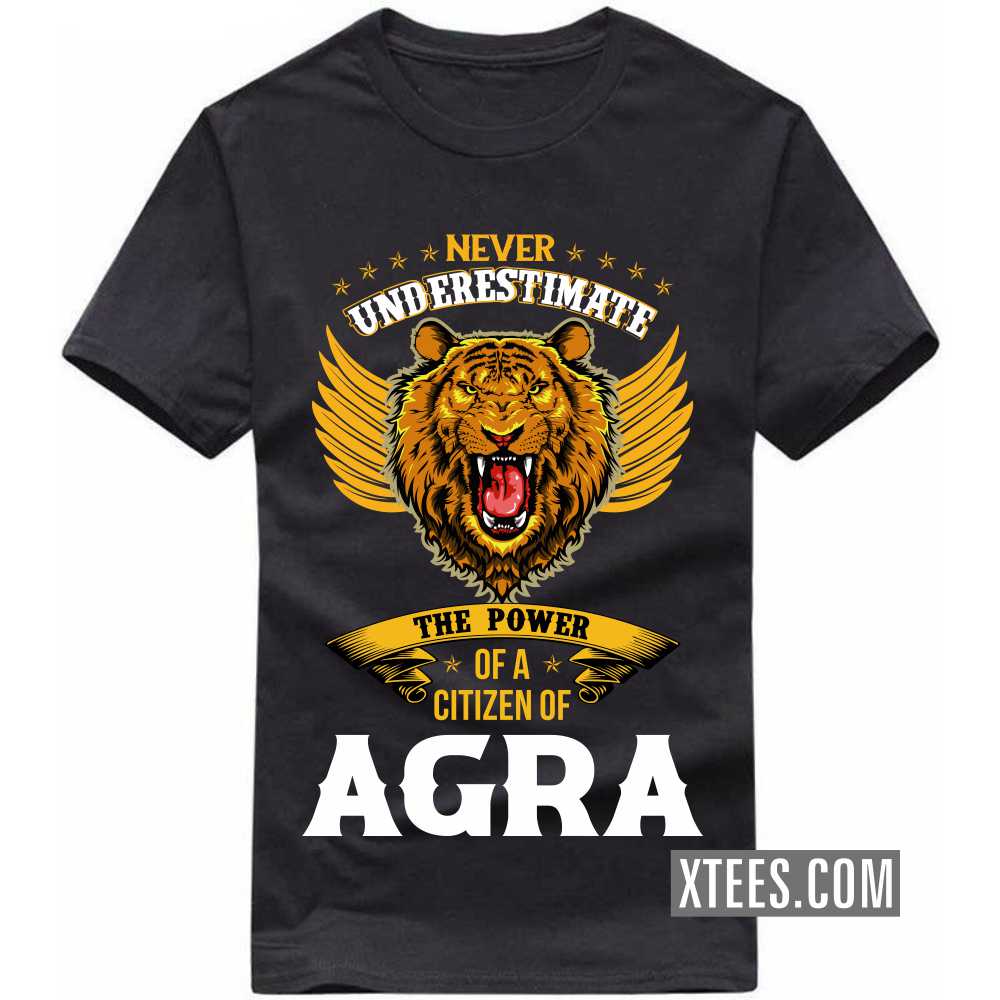 Never Underestimate The Power Of A Citizen Of Agra India City T-shirt image