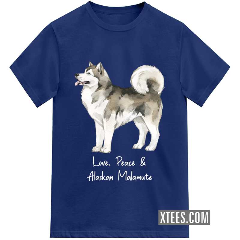 Alaskan Malamute Dog Printed T-shirt image