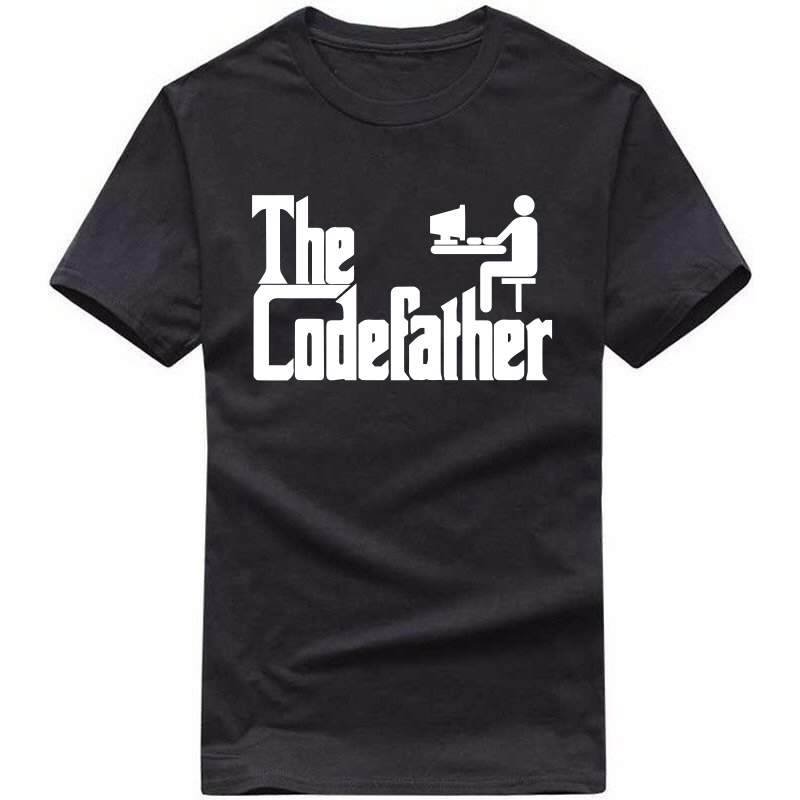 The Codefather Programmer Funny Geek Programmer Quotes T-shirt India image
