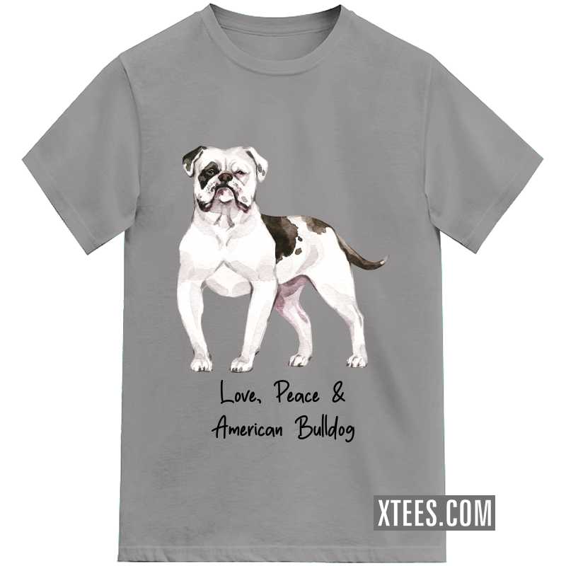 American Bulldog Dog Printed T-shirt image