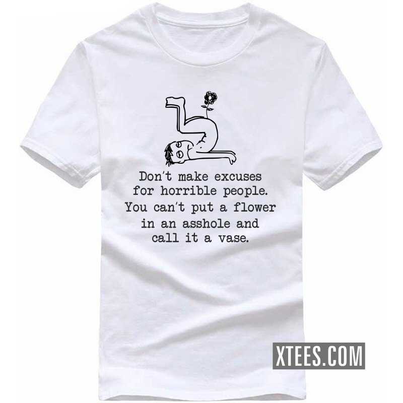 Asshole Flower Vase Funny Adults Slogan T-shirt image