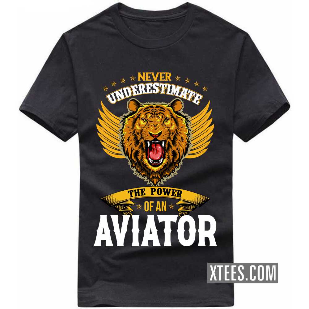 Never Underestimate The Power Of A Aviator Profession T-shirt image