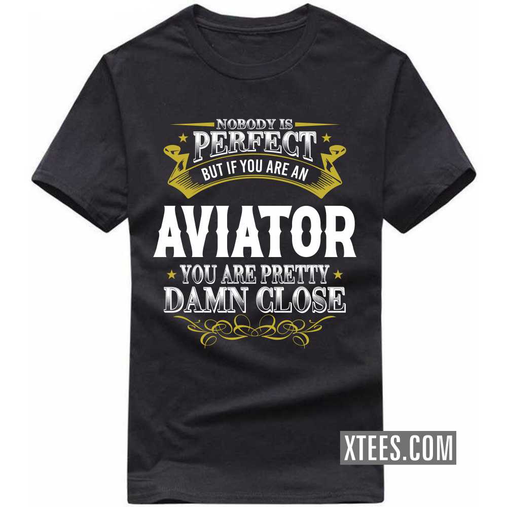 Nobody Is Perfect But If You Are A Aviator You Are Pretty Damn Close Profession T-shirt image