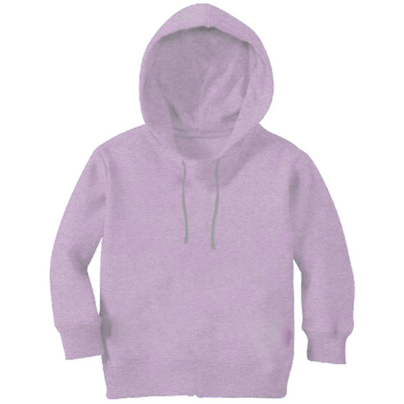 Baby Pink Plain Girls Boys Hooded Sweat Shirt image