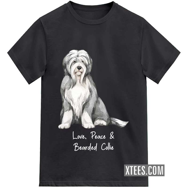 Bearded Collie Dog Printed Kids T-shirt image