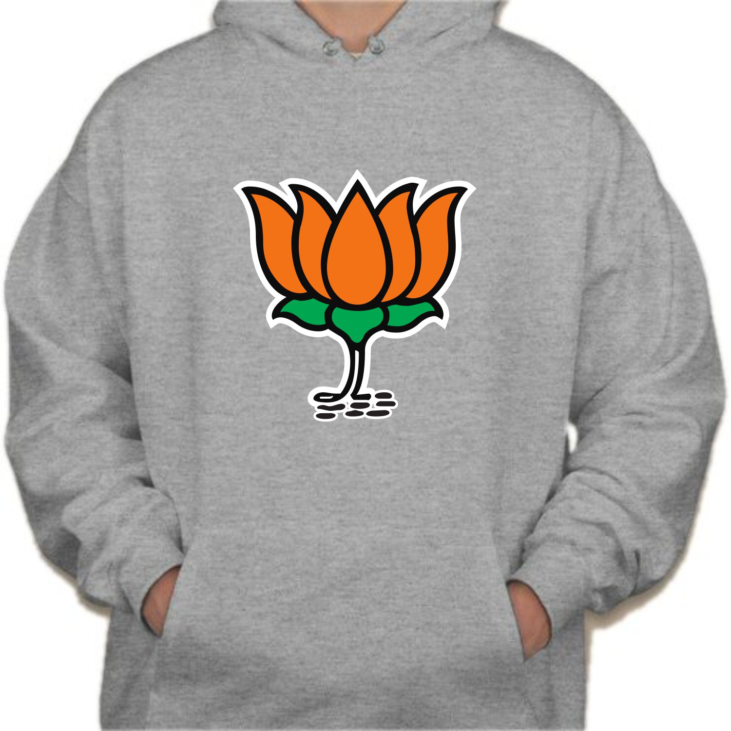 Bharatiya Janata Party Bjp Multicolor Logo Printed Hoodie image