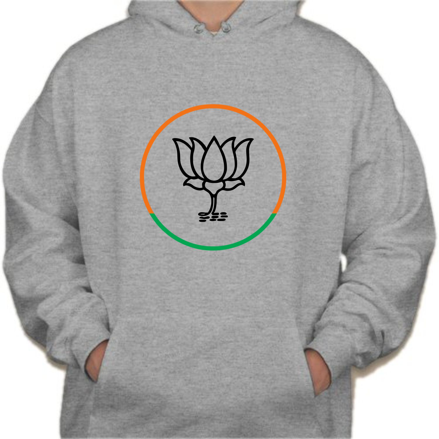 Bharatiya Janata Party Bjp Tricolor Logo Printed Hoodie image
