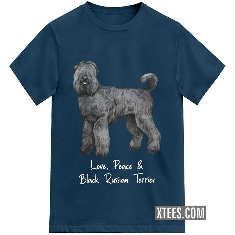 Black Russian Terrier Dog Printed Kids T-shirt image