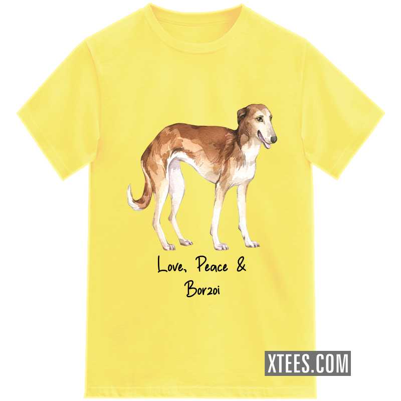 Borzoi Dog Printed T-shirt image