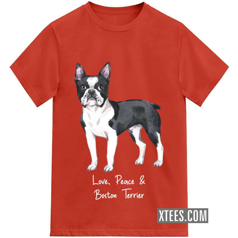 Red Boston Terrier Love Shirt Red Boston Terrier Love Shirt