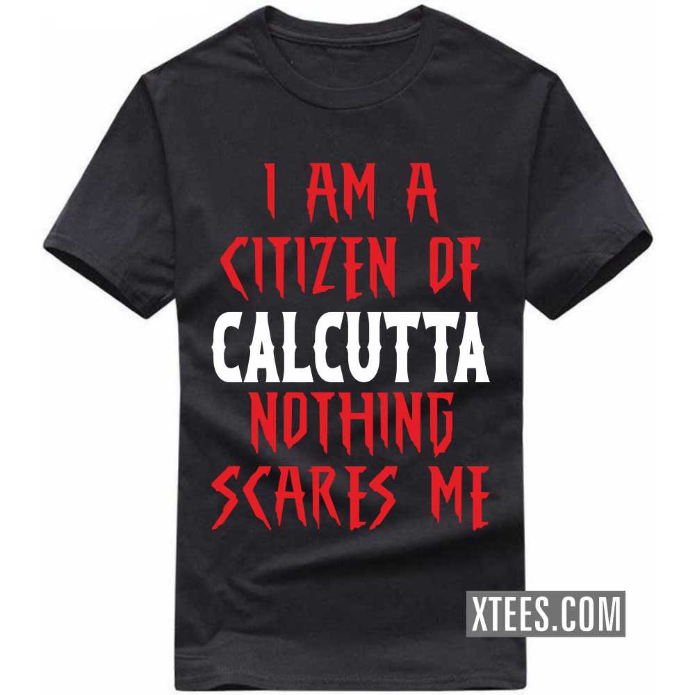 I Am A Citizen Of CALCUTTA Nothing Scares Me India City T-shirt image