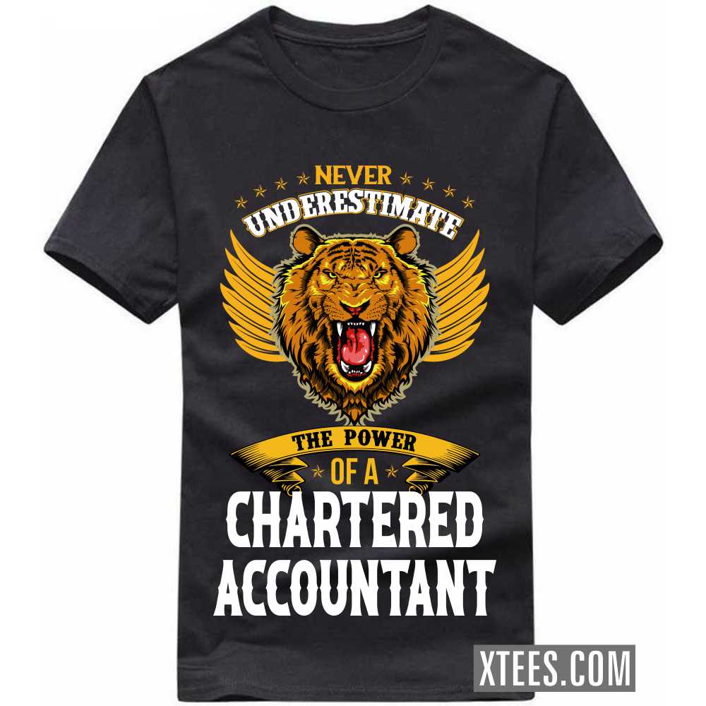 Never Underestimate The Power Of A CHARTERED ACCOUNTANT Profession T-shirt image