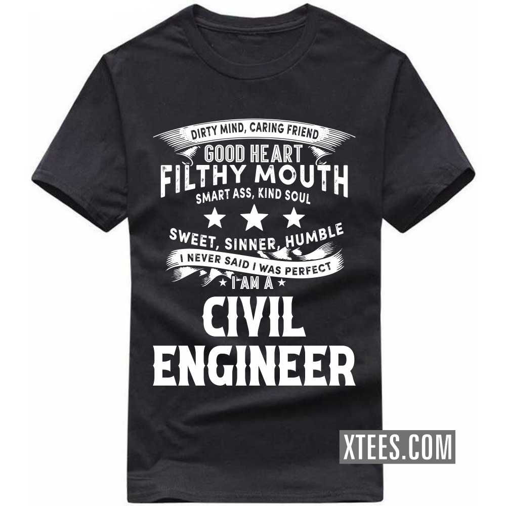 I Never Said I Was Perfect I Am A CIVIL ENGINEER Profession T-shirt image