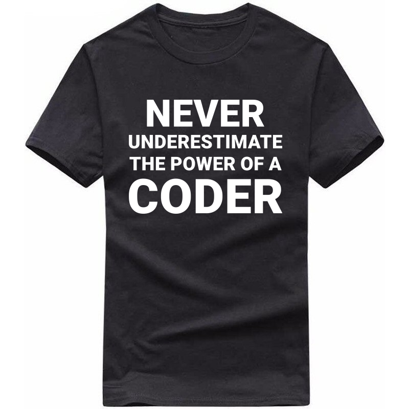 Never Underestimate The Power Of A Coder Funny Geek Programmer Quotes T-shirt India image