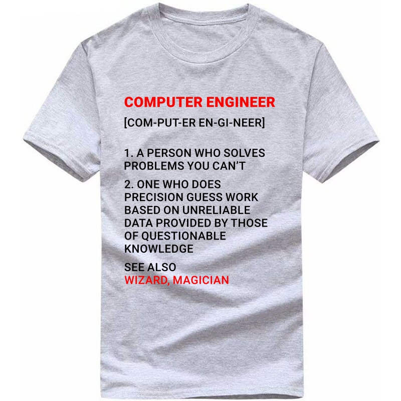 Computer Engineer Funny Geek Programmer Quotes T-shirt India image