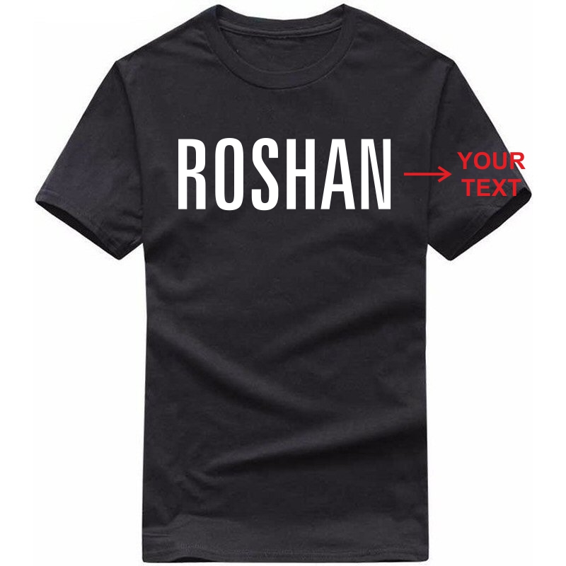 Custom Name Printed Round Neck T-shirt image Custom Name Printed Round Neck T-shirt image