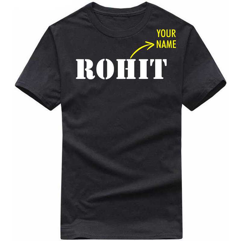 Custom Name Printed Round Neck T-shirt image Custom Name Printed Round Neck T-shirt image