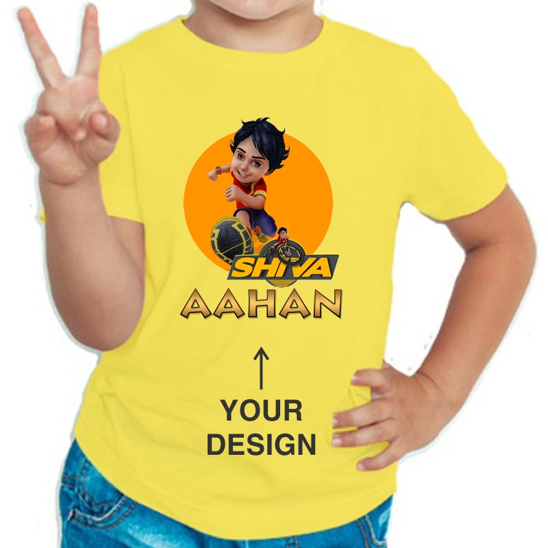 Custom Printed Kids Boys Round Neck T-shirt image Custom Printed Kids Boys Round Neck T-shirt image