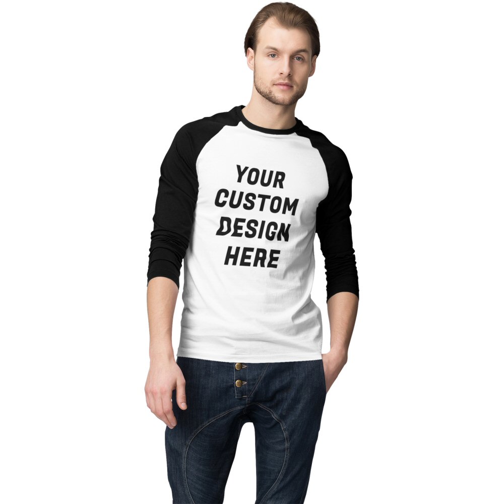 Custom Printed Men Raglan Full Sleeve T-shirt image