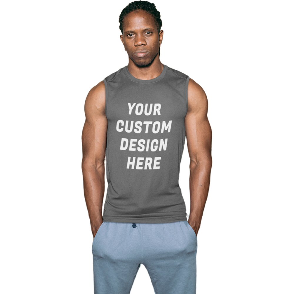 Custom Printed Men Sleeveless T-shirt image