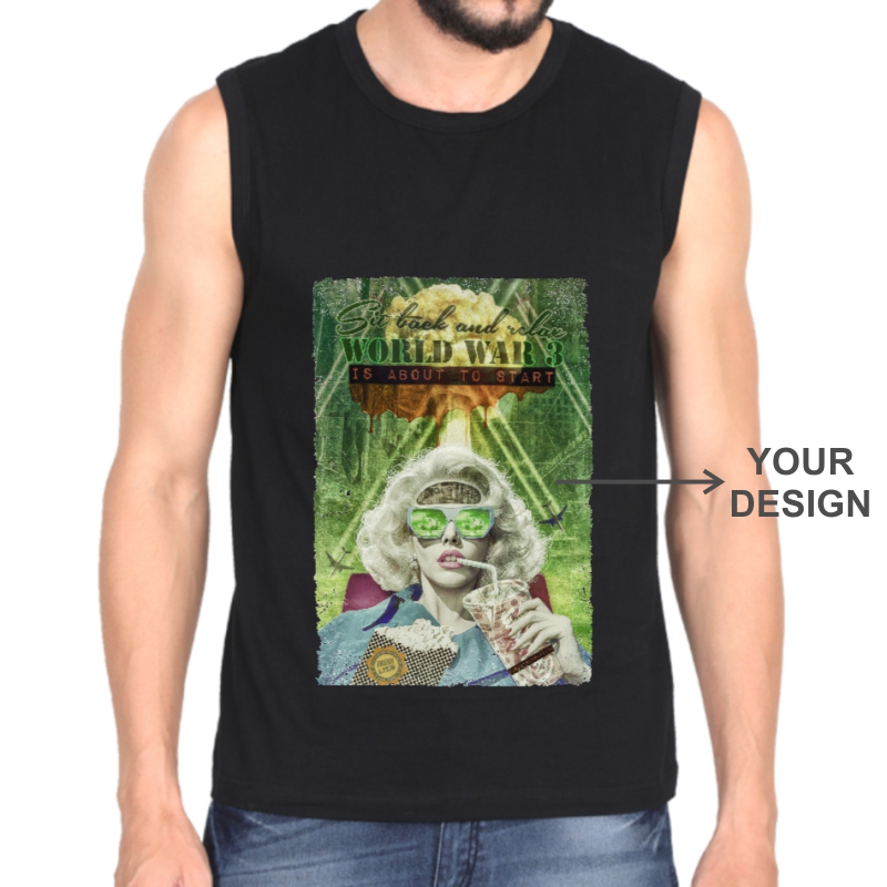 Custom Printed Mens Sleeveless Vest image Custom Printed Mens Sleeveless Vest image