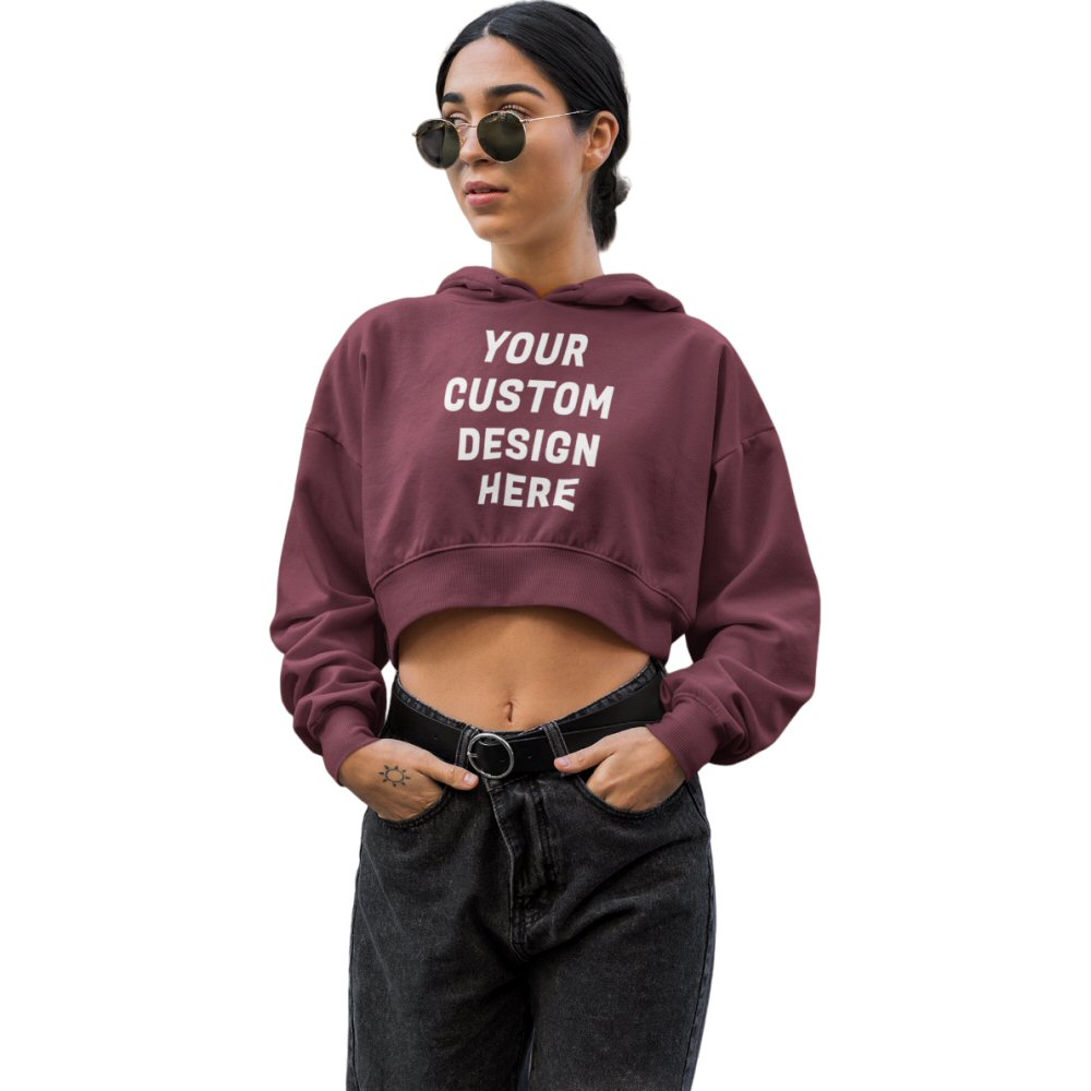 Custom Printed Women Crop Hoodie image