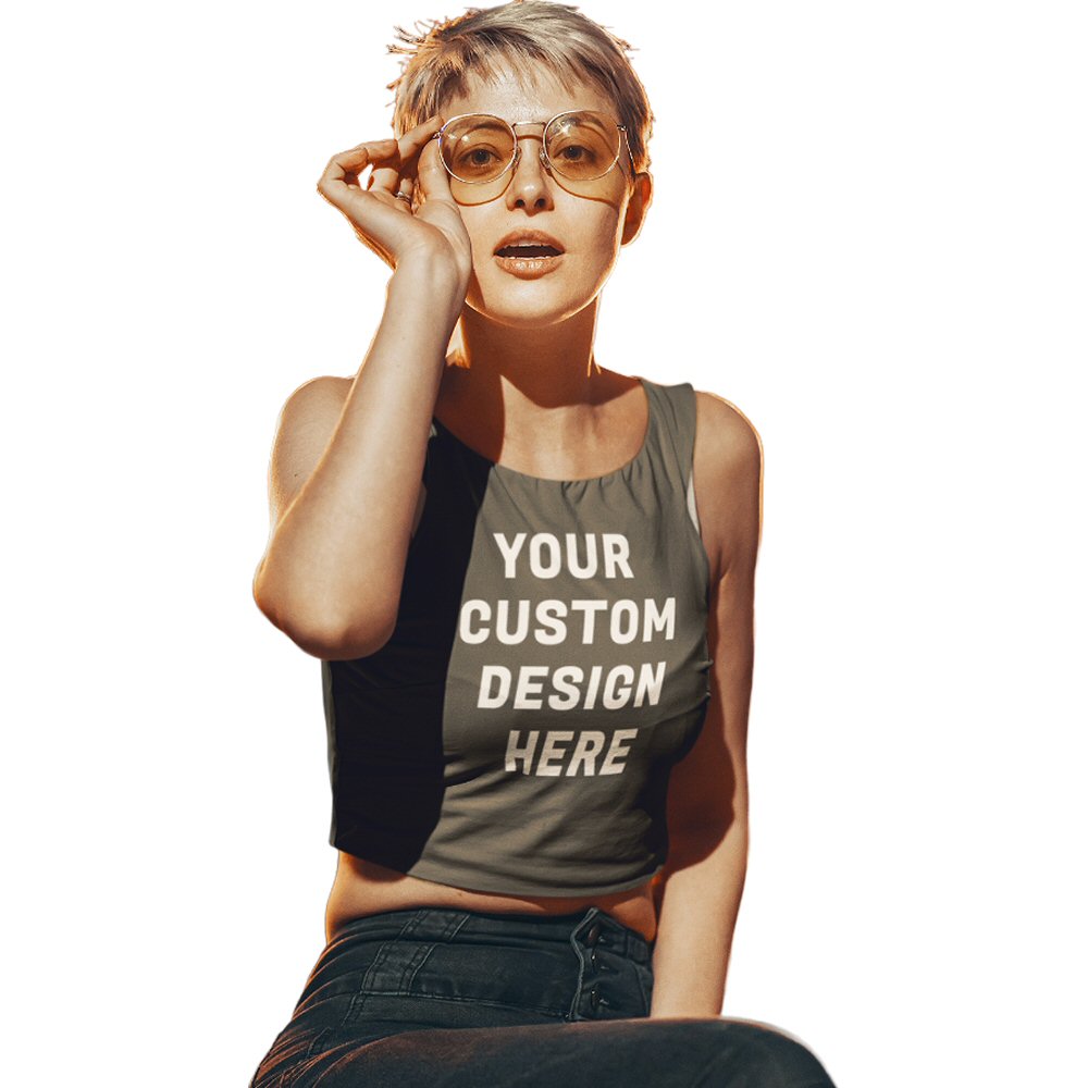 Custom Printed Women Crop Tank Top image