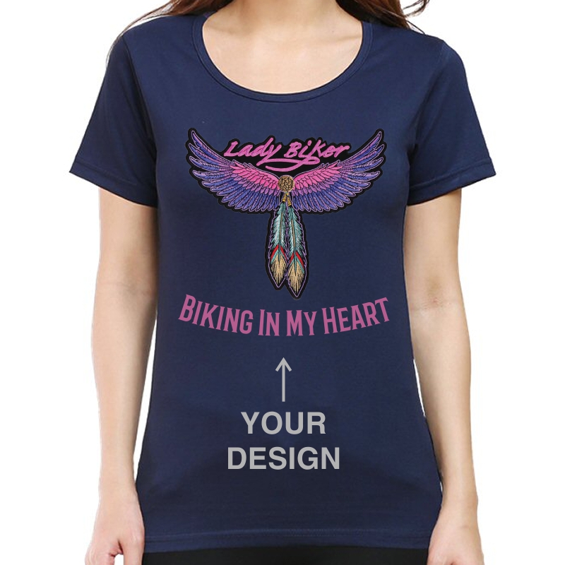 Custom Printed Women Round Neck T-shirt image Custom Printed Women Round Neck T-shirt image
