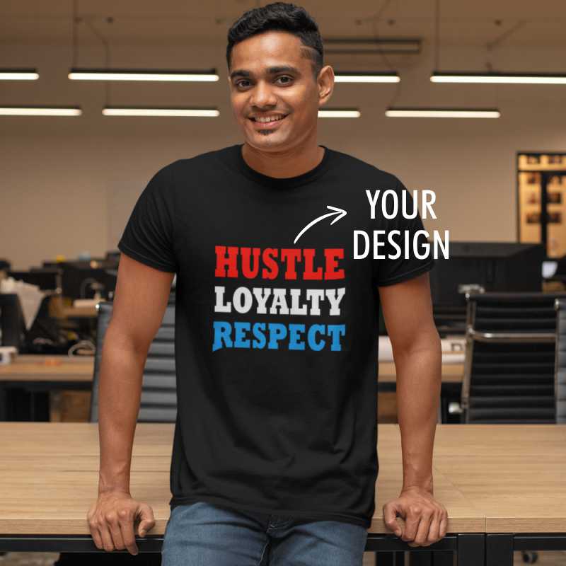 Custom Printed Round Neck T-shirt image Custom Printed Round Neck T-shirt image