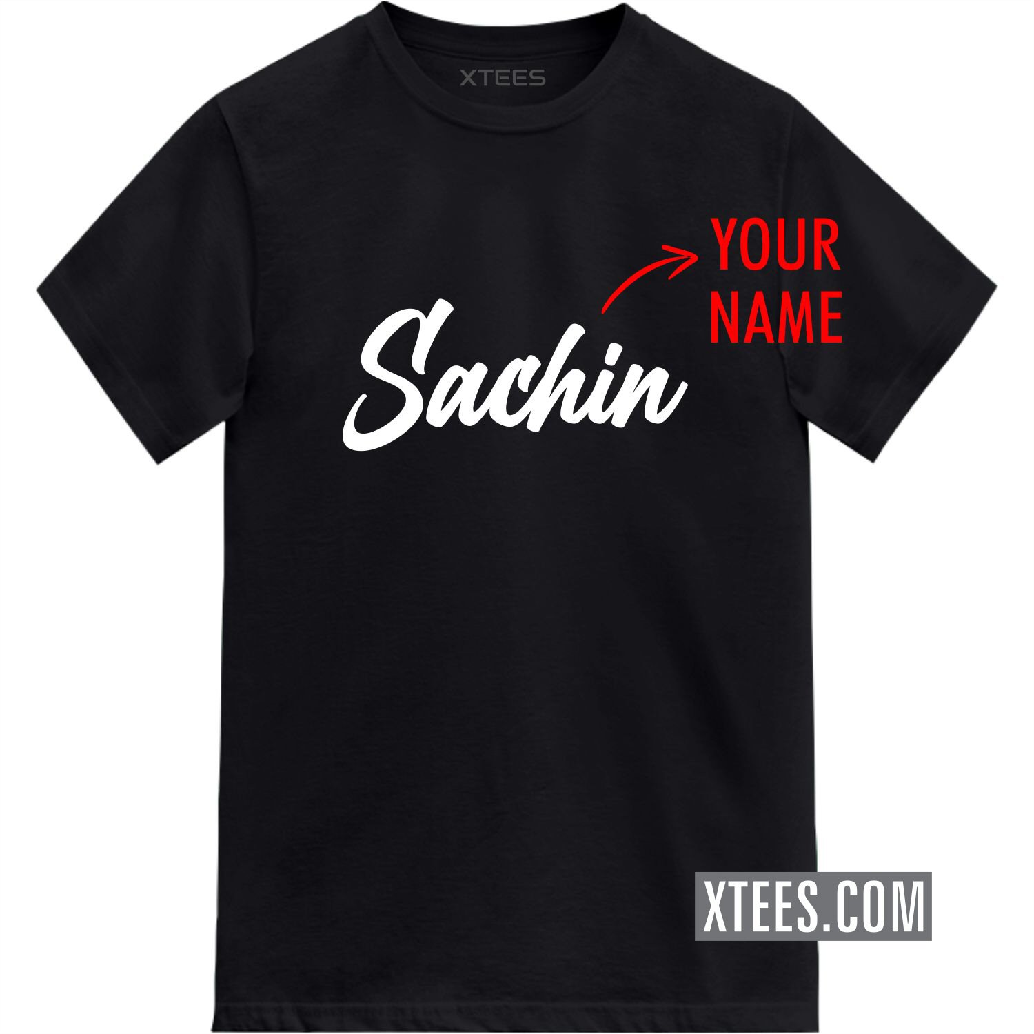 Custom Script Style Name Printed  T-shirt image
