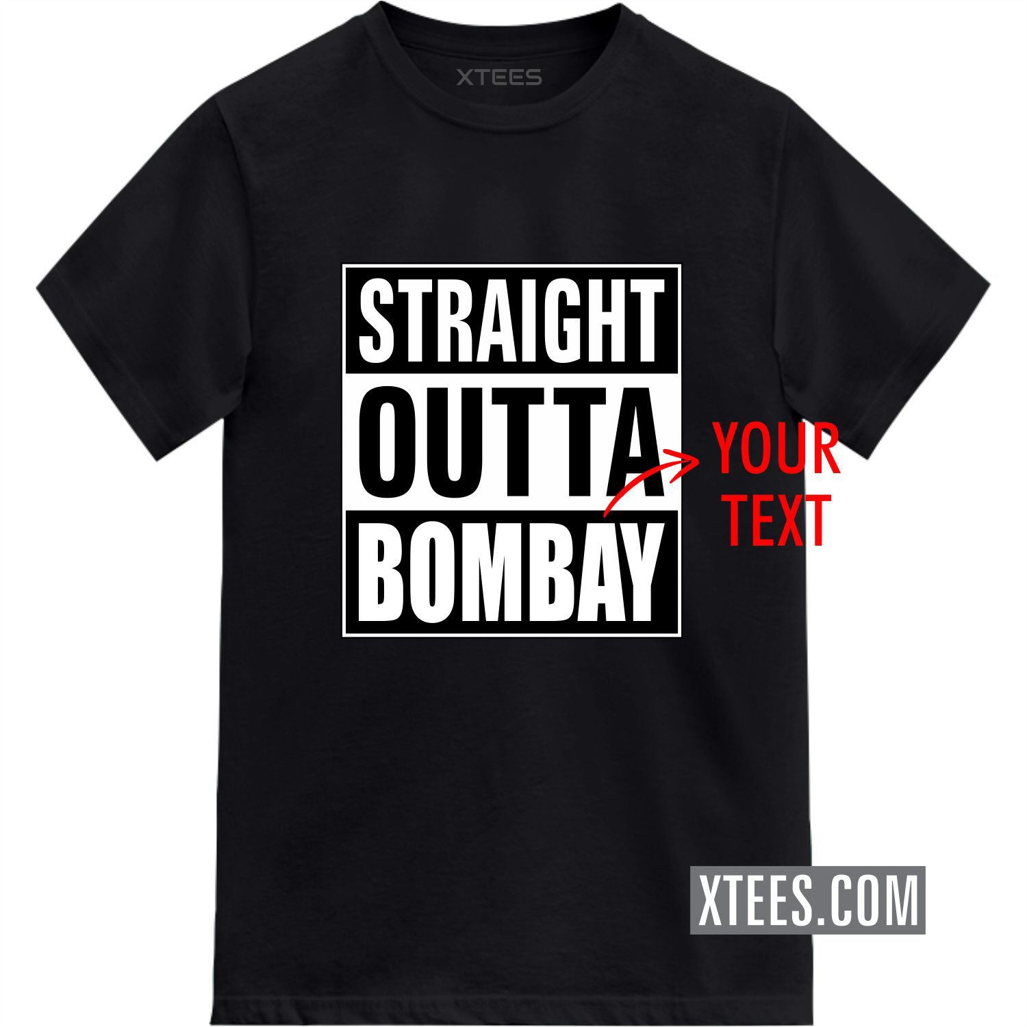 Straight Outta Custom Text Printed T-shirt image