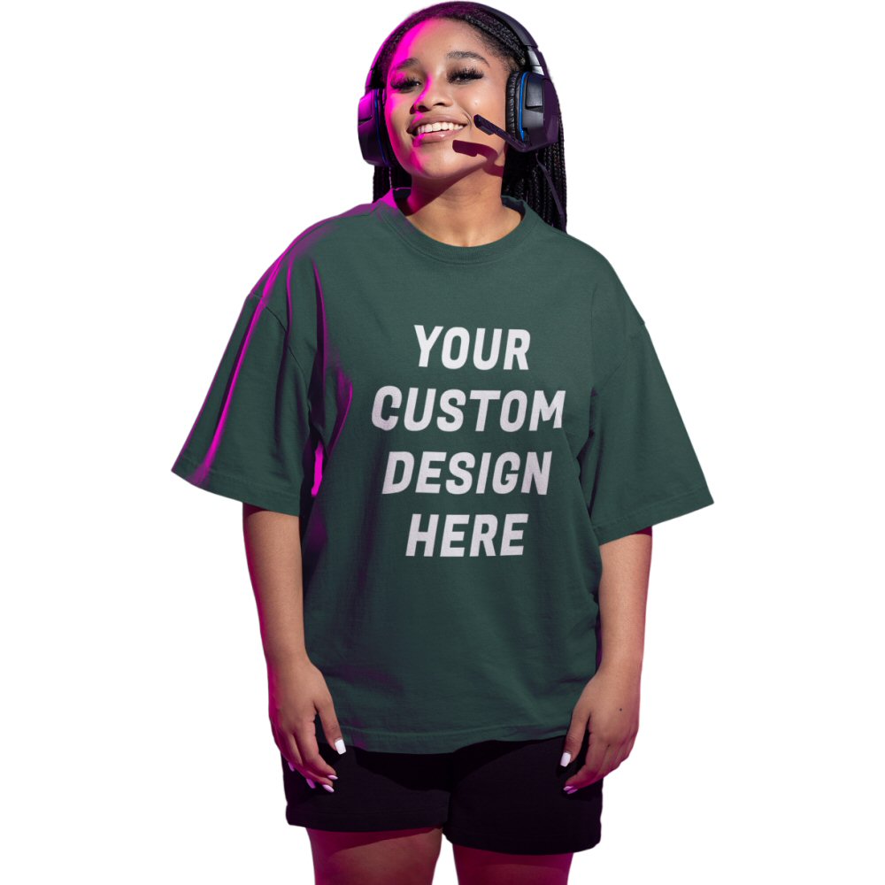 Custom Women Oversized Round Neck T-shirt image