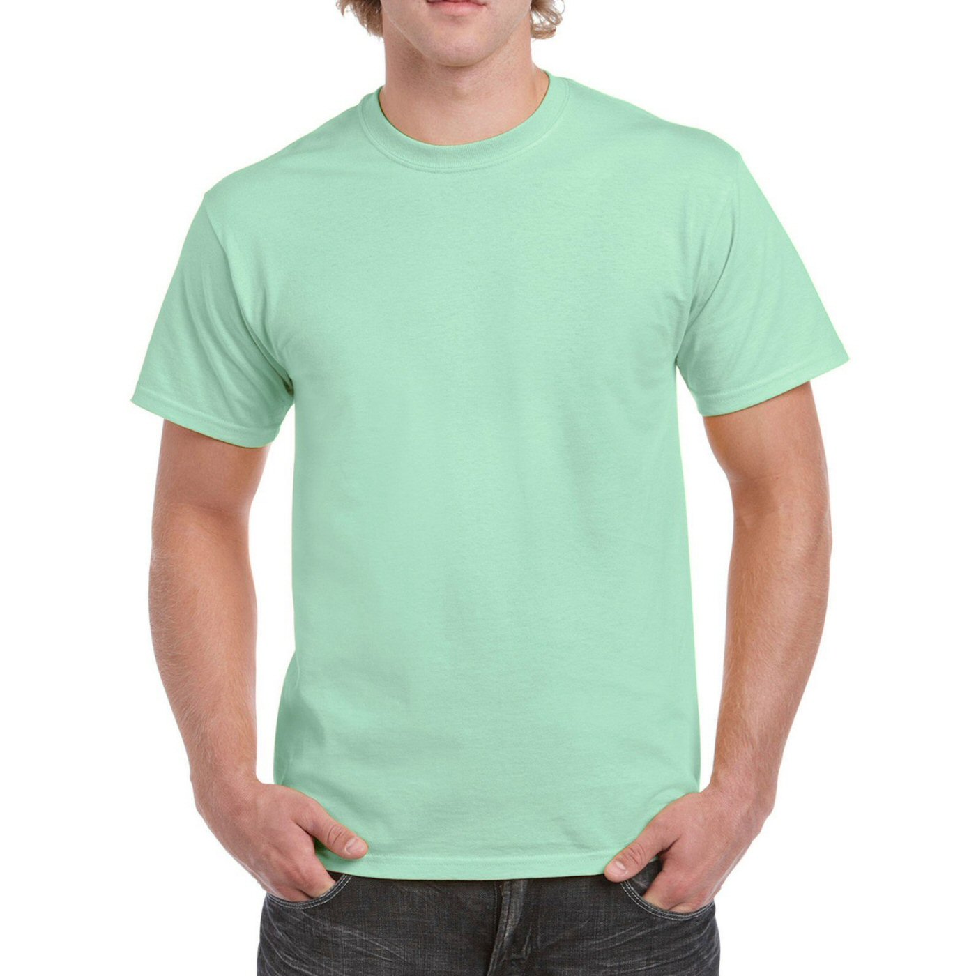 Mint Plain Round Neck T-shirt image Mint Plain Round Neck T-shirt image