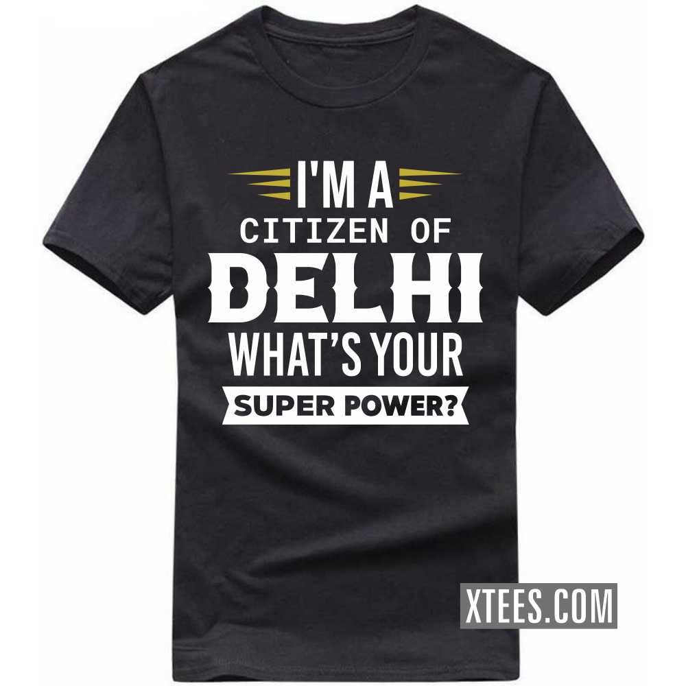 I'm A Citizen Of DELHI What's Your Super Power? India City T-shirt image